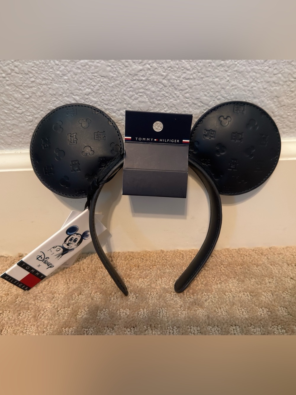 LE Tommy Hilfiger x Disney Black Mickey Ear Headband NWT